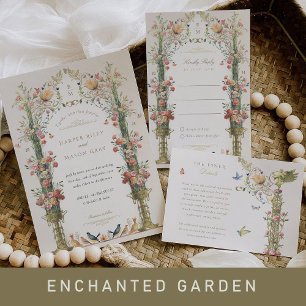 Imaginaire floral Mariage RSVP carte d'invitation