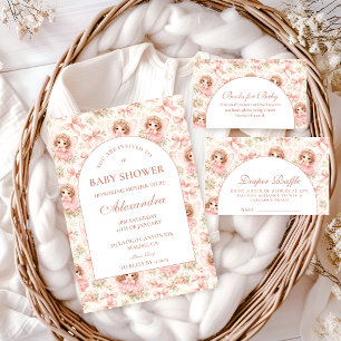 Carte D'accompagnement Tirage au sort de couches pour Baby Shower Jardin 