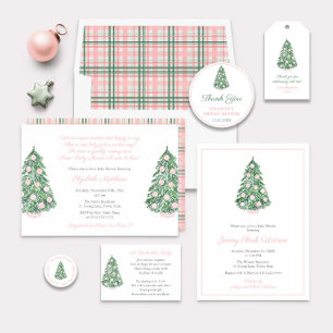 Carte D'accompagnement Élégant Baby shower De Noël Pour Fille Apporter Li