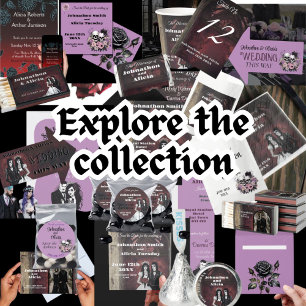 Invitation Pastel Goth mariage Moody gothique victorienne