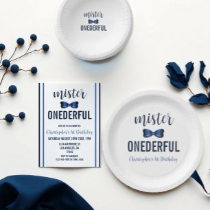 Bols En Carton Mister Onederful Noeud Papillon 1er Anniversaire