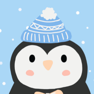 Carte De Correspondance Pingouin de Noël