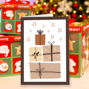 Carte Boho Cosy Noël à l'intérieur de la photo vacances