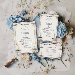 Save The Date Mariage de bord de mer avec un voilier classique