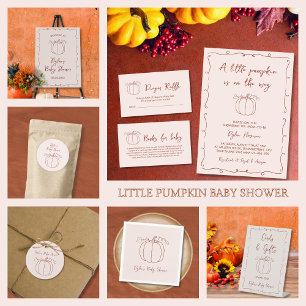 Invitation Petit Citrouille Automne Baby shower Automne