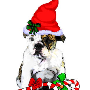 Cartes Pour Fêtes Annuelles Cadeaux de Noël de Bulldog anglais