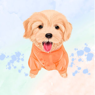 Invitation Chien coquelicot mignon et Baby shower de garçon a