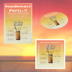 Invitation Sundowner Tequila Cocktail Party