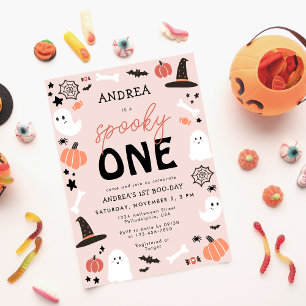 Sticker Rond Moderne Cute Éffrayant Un Halloween Premier Annive