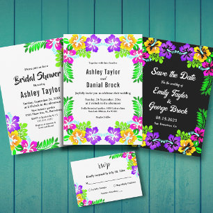 Invitation Jardin botanique tropical moderne Mariage floral