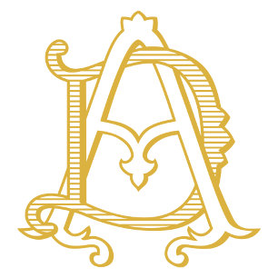 AD ou DA Monogram Vintage Wedding Invitations