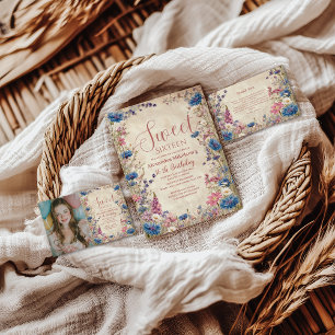 Carte De Remerciements Douce Florale Cottagecore Sweet Sixteen