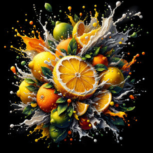 Linge De Cuisine Explosion de Citrus
