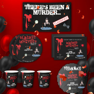 Bloody WhoDunIt Escape room Invitation Carte posta