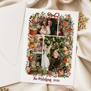 Cartes Pour Fêtes Annuelles Photo Charmant Noël Livre de Contes Jouets Hérités