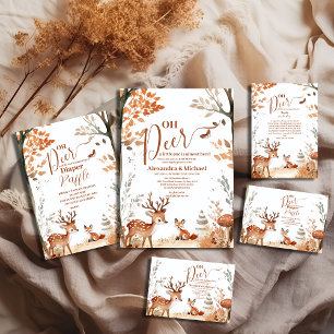 Invitation Baby shower forestier Oh Deer Forest