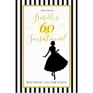 Rond 60 & SENSATIONAL 60th Birthday Gift Sticker