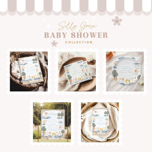 Invitation Baby shower d'oie fine