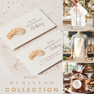 Autocollant Pour Fenêtre Entreprise de boulangerie croissant rose romantiqu