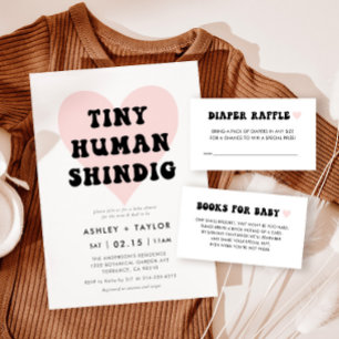 Carte D'accompagnement Baby shower moderne Neutre selon le sexe Raffle de