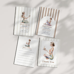 Carte De Remerciements Photo d'anniversaire Pilates & Lattes Wellness