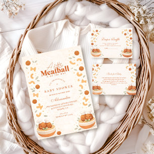 Invitation Baby Shower Boule de Viande Mignonne