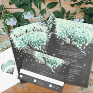 Invitation Blue Bumble Bee Forest Fairy Tale Wedding Invitati
