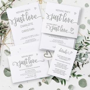 Bandeau De Faire-part Rien De fantaisie Juste Amour Minimaliste Mariage