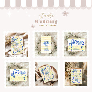 Carte D'accompagnement Bleu Mariage de l'arc méditerranéen