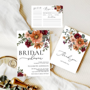 Carte de recette Fête des mariées florale de chute