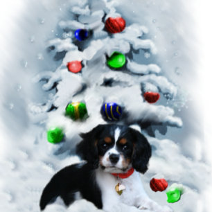 Cartes Pour Fêtes Annuelles Cadeaux de Noël Cavalier King Charles Spaniel