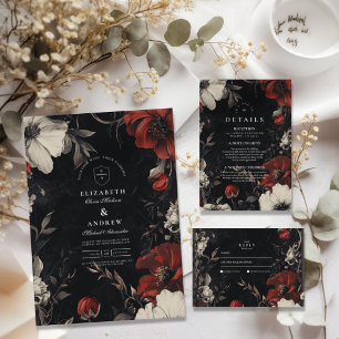 Invitation Art Nouveau Floral Mariage