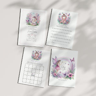 Carte De Remerciements Fée Papillon Jardin Fbattage Baby shower d'amour