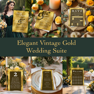 Ballotins Mariage vintage Gold Map