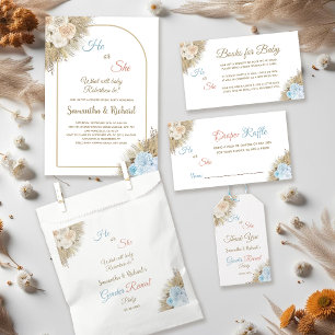 Sticker Rond Boho Pampas Herbe Genre Révéler Merci