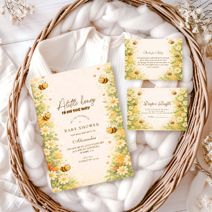 Serviette En Papier Baby Shower Abeille Miel Floral
