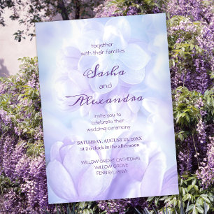 Invitation Tout En Un Élégant Mariage Lilac violet clair
