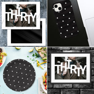 Serviette En Papier Photo moderne du 30e anniversaire