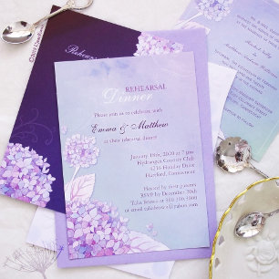 Invitation Mariage d'été de Purple Hydrangeas