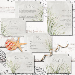 Invitation Boho Pampas Grass minimal Mariage moderne Inviter