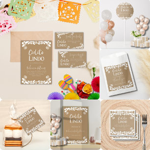 Serviette En Papier Cielito Lindo Talavera Baby shower mexicain Fiesta