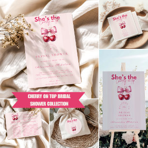 Serviette En Papier Cerise Coquette Sur La Fête des mariées Supérieure