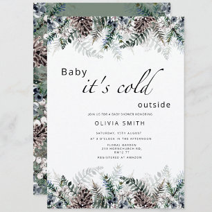 Bébé prédictions carte conseil baby shower d'hiver
