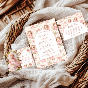 Serviette En Papier Anniversaire féerique de 1 an - Jardin fantaisiste