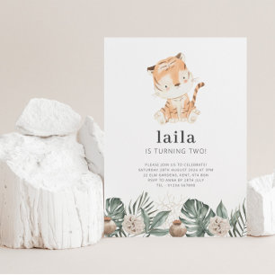 Végétation tigre Carte de remerciements floral