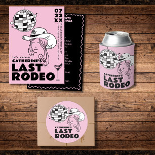 Sticker Rond Dernière soirée de bachelorette Rodeo Disco