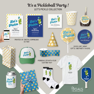 Invitation Drôle Pickleball Jouer Pickleball Anniversaire