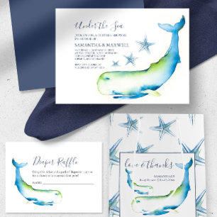 Carte D'accompagnement Baby shower Reflets de rousseur Baleine