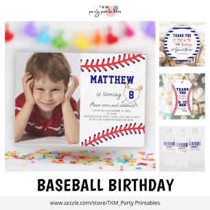 Invitation d'anniversaire de baseball