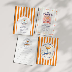 Carte De Remerciements Amour au premier Spritz Cocktail Baby Shower
